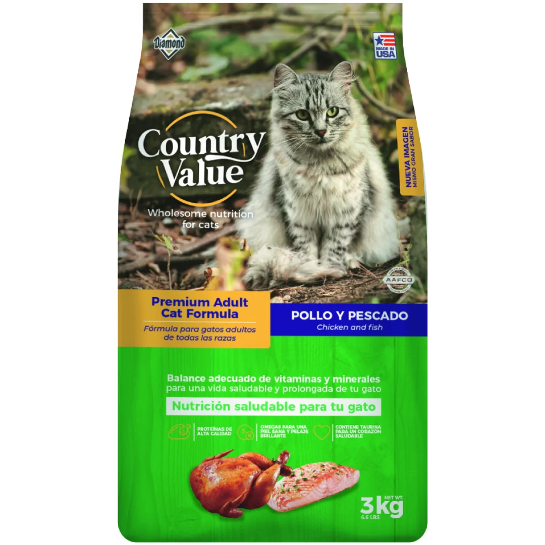 Country Value Gato Adulto Pollo Y Pescado