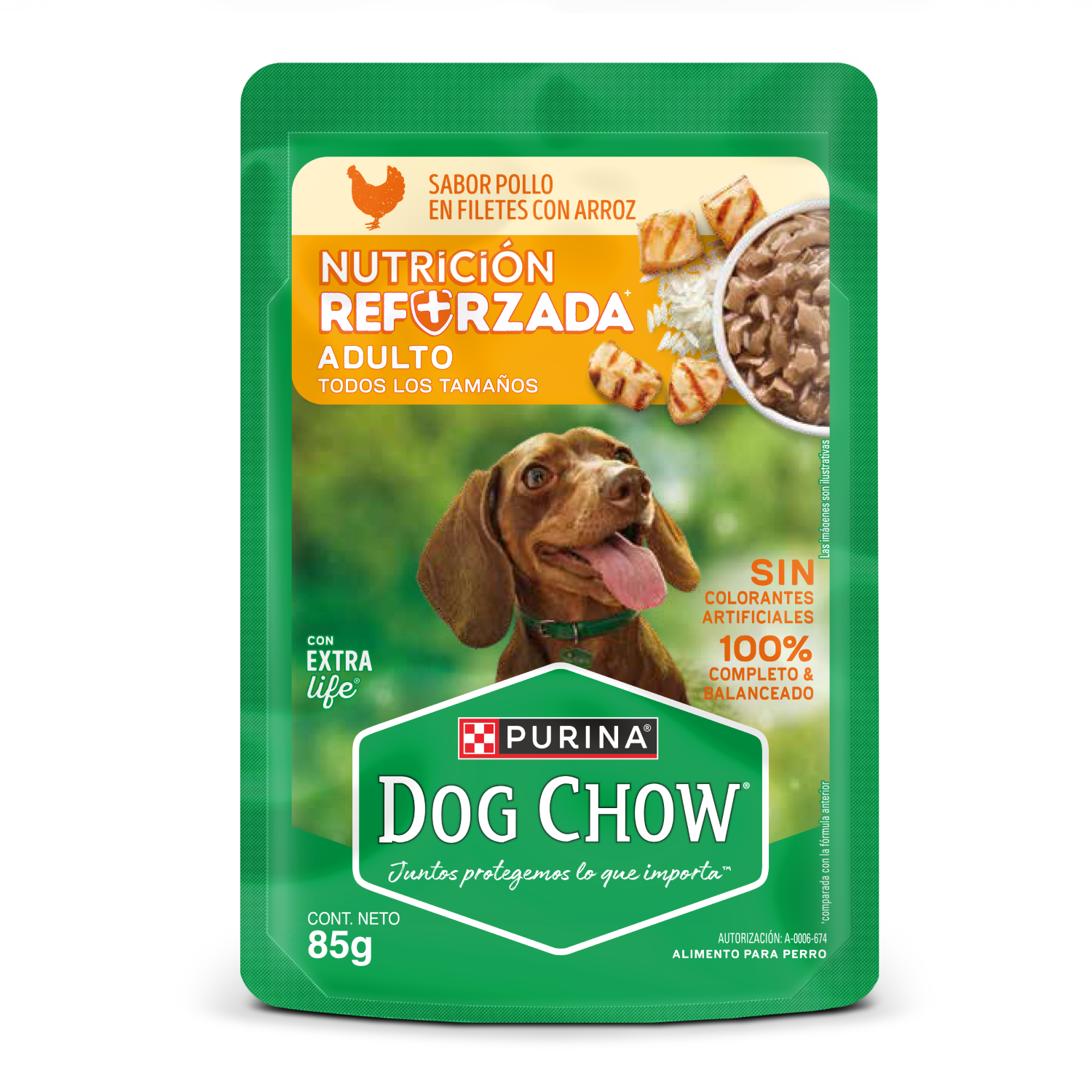 Dog Chow Adultos Todos Los Tamaños Con Pollo 85g