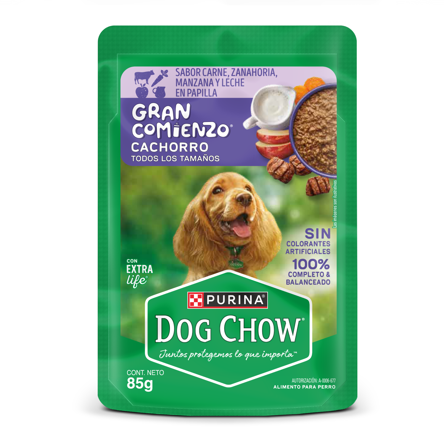 Dog Chow Alimento Húmedo Cachorros con Carne 85g