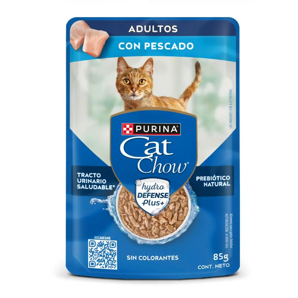 Cat Chow Defense Hydro Con Pescado Adulto 85gr
