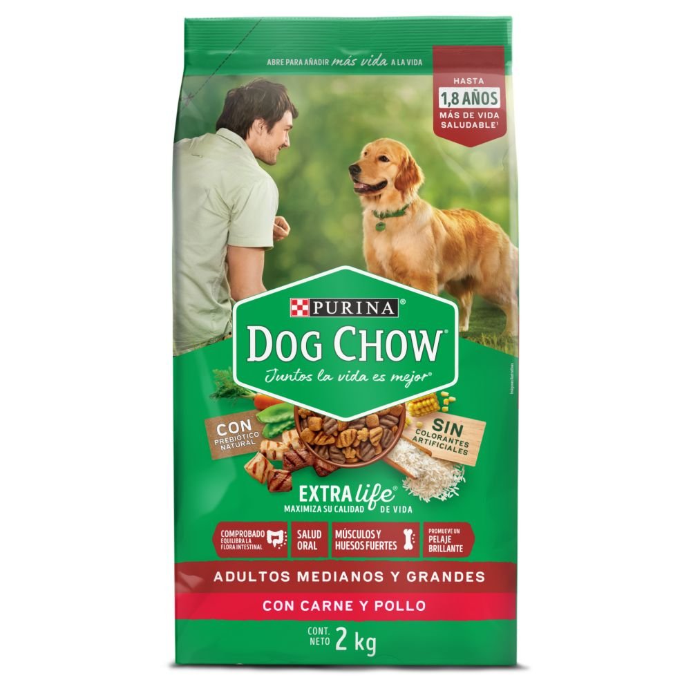 Dog Chow Adulto Medianos y Grandes Sabor Carne y Pollo