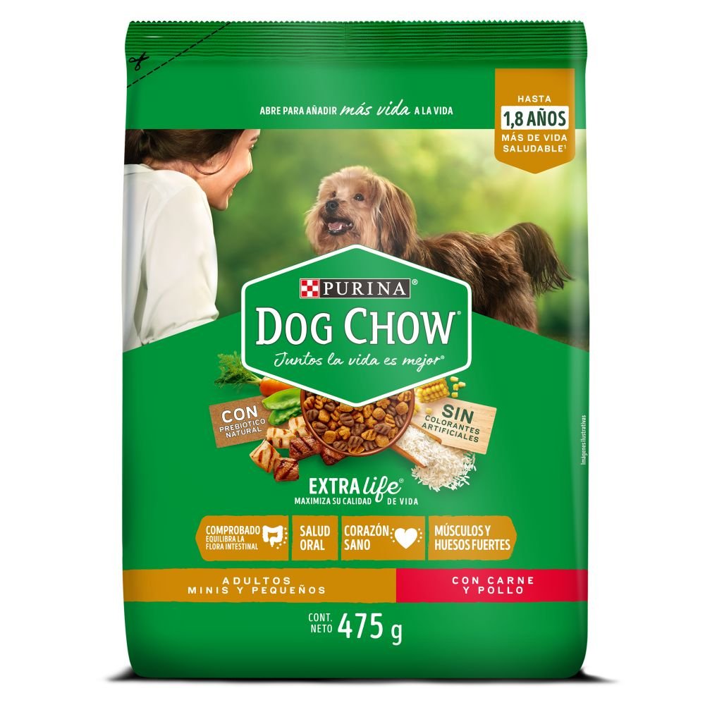 Dog Chow Adulto Minis y Pequeños Sabor Carne y Pollo