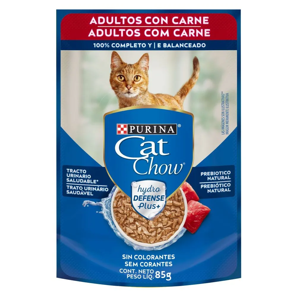 Cat Chow Defense Hydro Con Carne Adulto 85gr