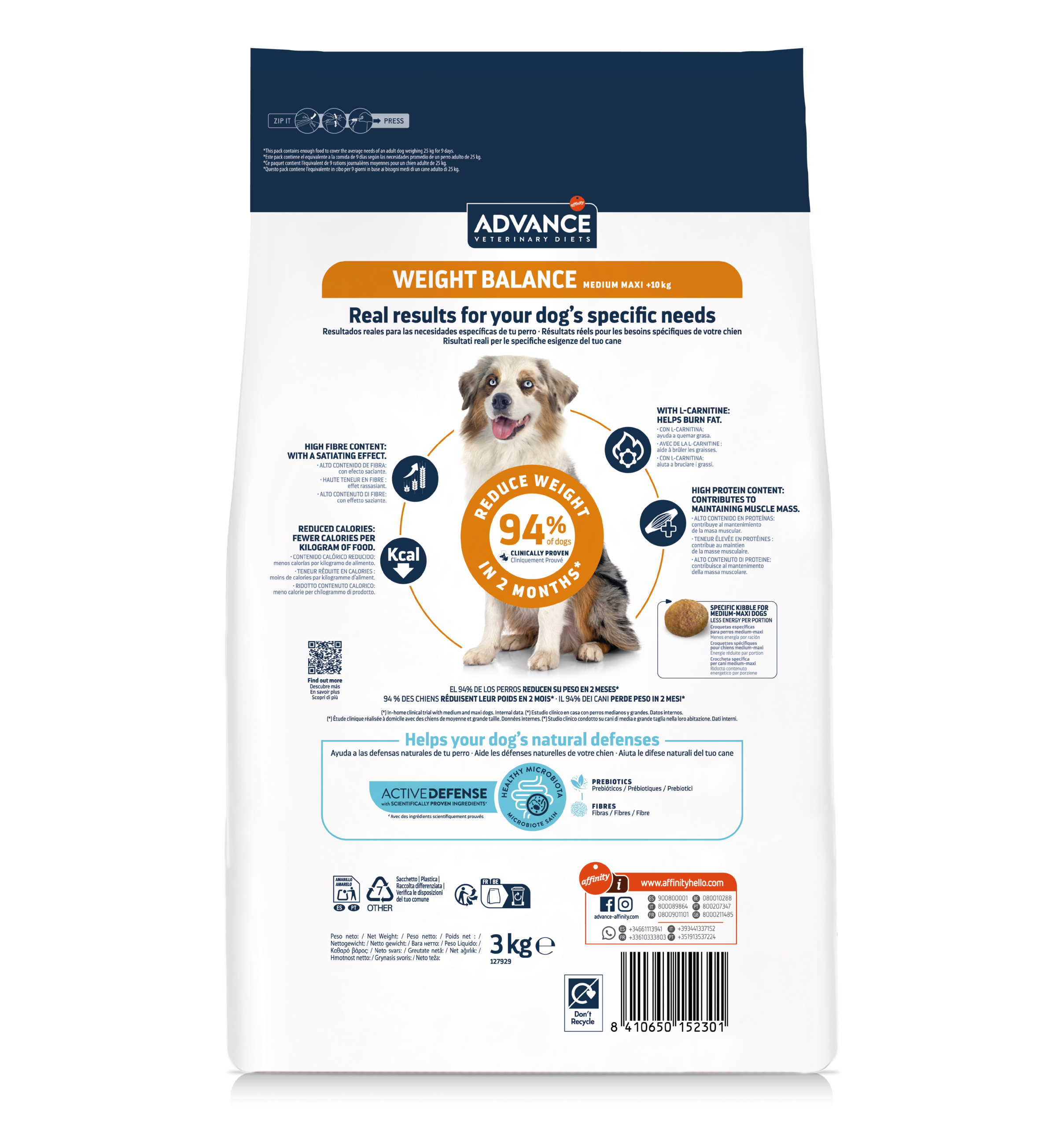Advance Dog Adulto Weight Balance Medium-Maxi De 3Kg - Image 2