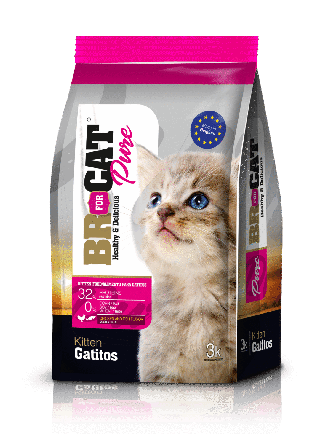 BR for Cat Pure para gatitos sabor a Pollo de 3 Kg