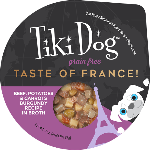 Tiki Dog ternera, Patatas y Zanahorias a la Borgoñona 85g