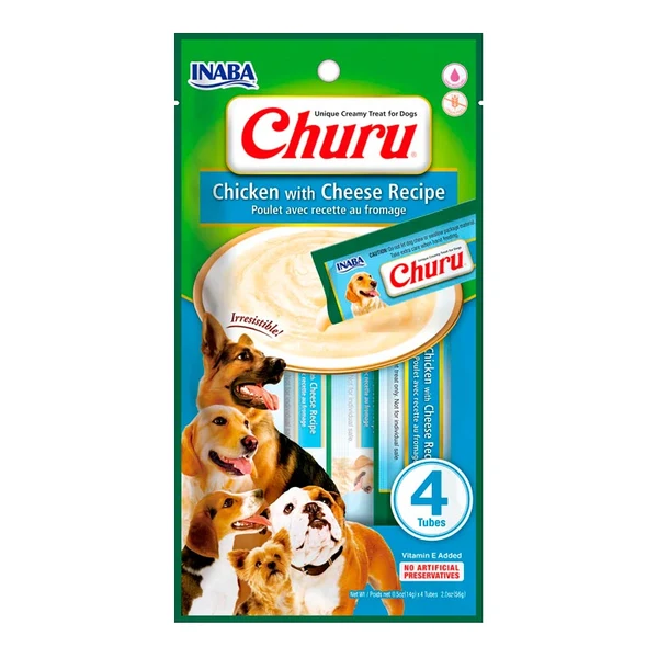 Churu Perro de pollo con queso x4 und