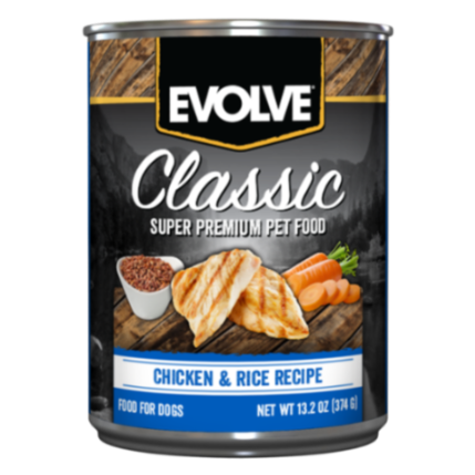 Evolve Lata Perro Classic Pollo 374g