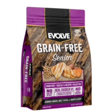 Evolve Grain Free Senior Formula Chicken, Sweet Potato, y Berry Recipe Dog Food De 1,81Kg