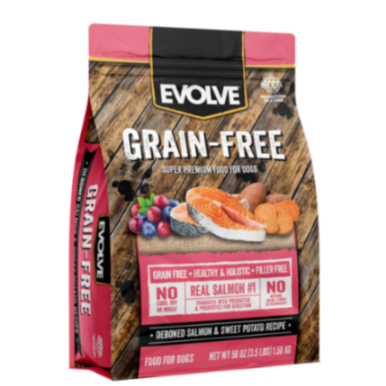 Evolve Grain Free Salmon y Sweet Potato Recipe Dod Food De 1,58g