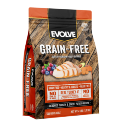 Evolve Grain Free Turkey y Sweet Potato Recipe Dod Food De 1,81Kg