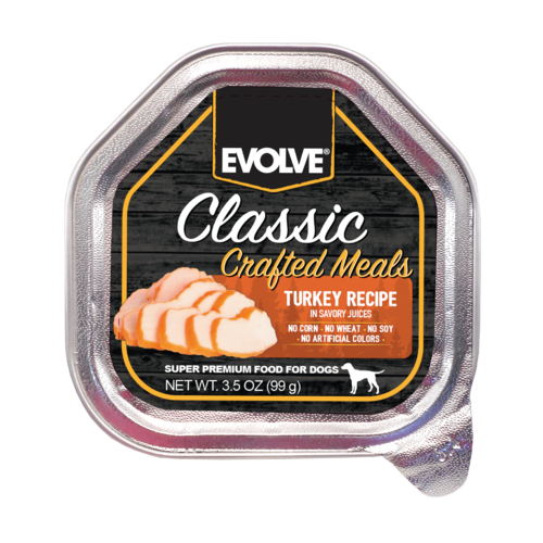 Evolve Perro Classic Bandeja Pavo 99g
