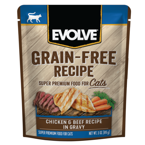 Evolve Gato Sobre Pollo y Res 85g