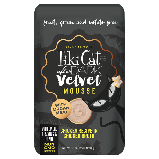 Tiki Cat After Dark Mousse de Terciopelo Pollo en Caldo de Pollo 80g