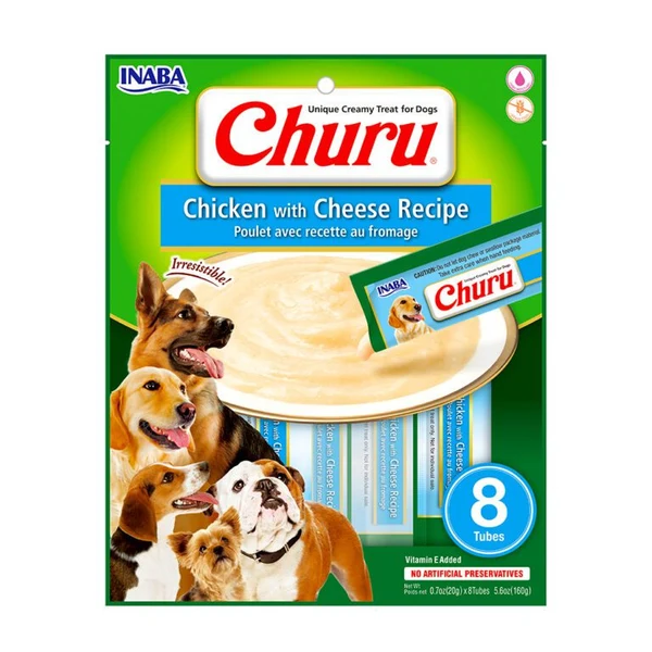 Churu Perro de Pollo con Queso X8 und