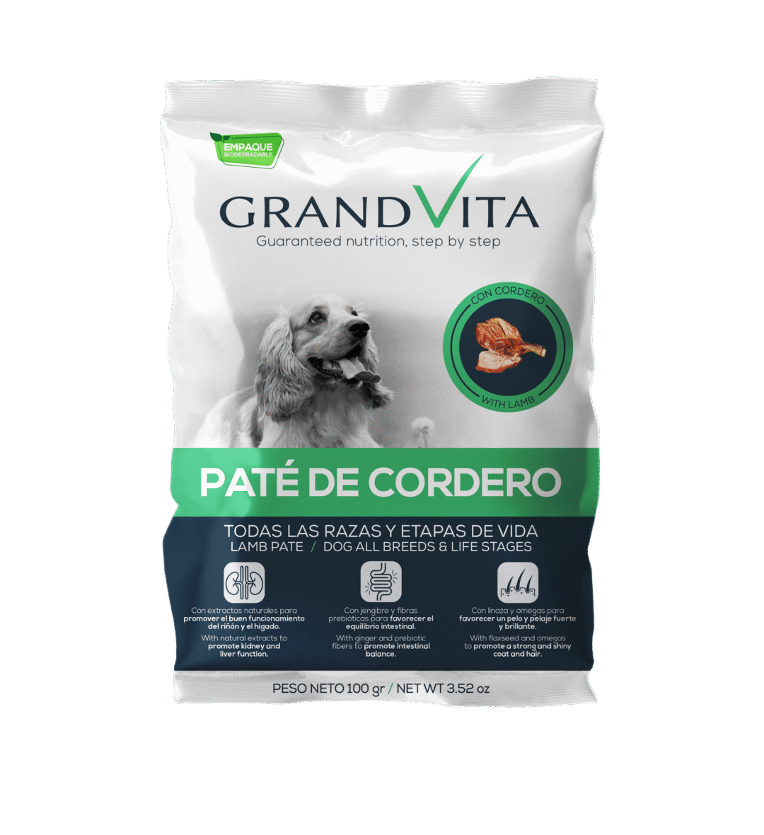Grand Vita paté Cordero Perro 100g