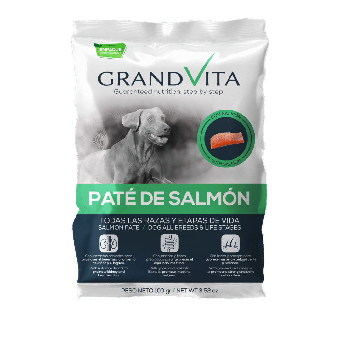 Grand Vita paté Salmón Perro 100g