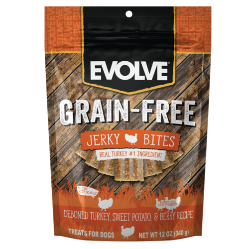 Evolve Dog Snack Grain Free Jerky Pavo 340g