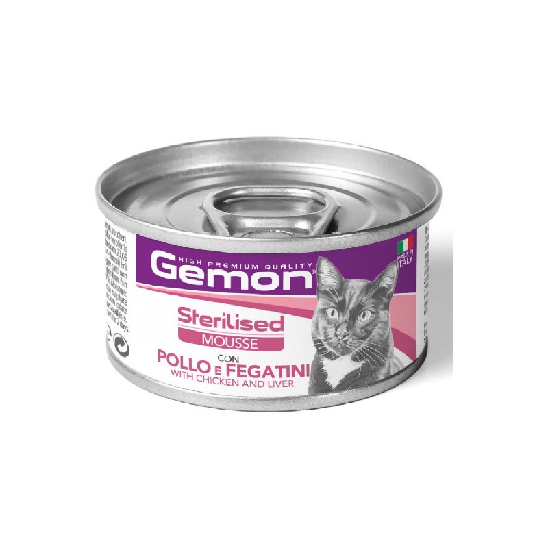 Gemon Sterilised Mousse Gatos Pollo e Hígado 85g