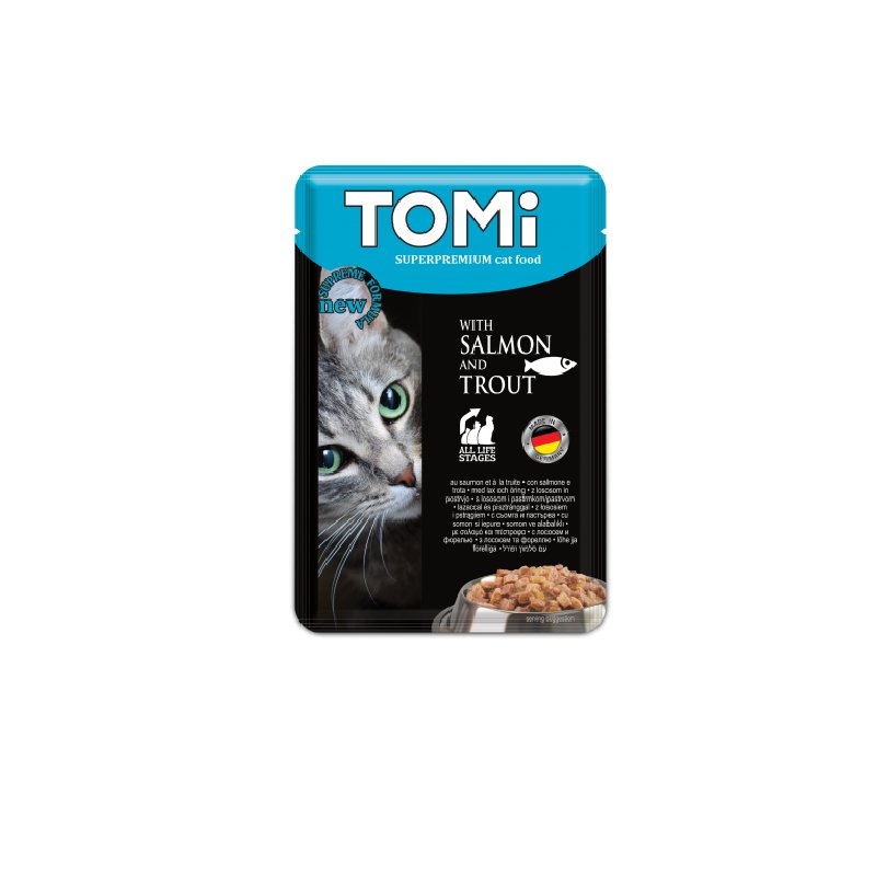 TOMi Gatos – salmón y trucha 100 g