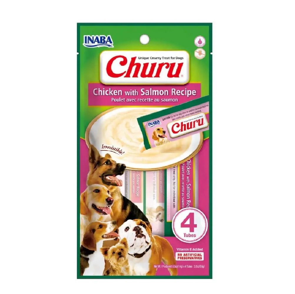 Churu Perro de pollo con salmón x4 und
