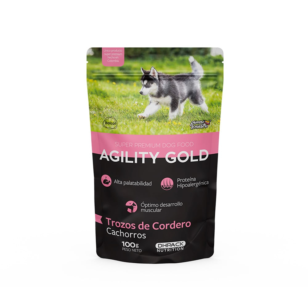 Agility Gold Trozos De Cordero Cachorros 100g