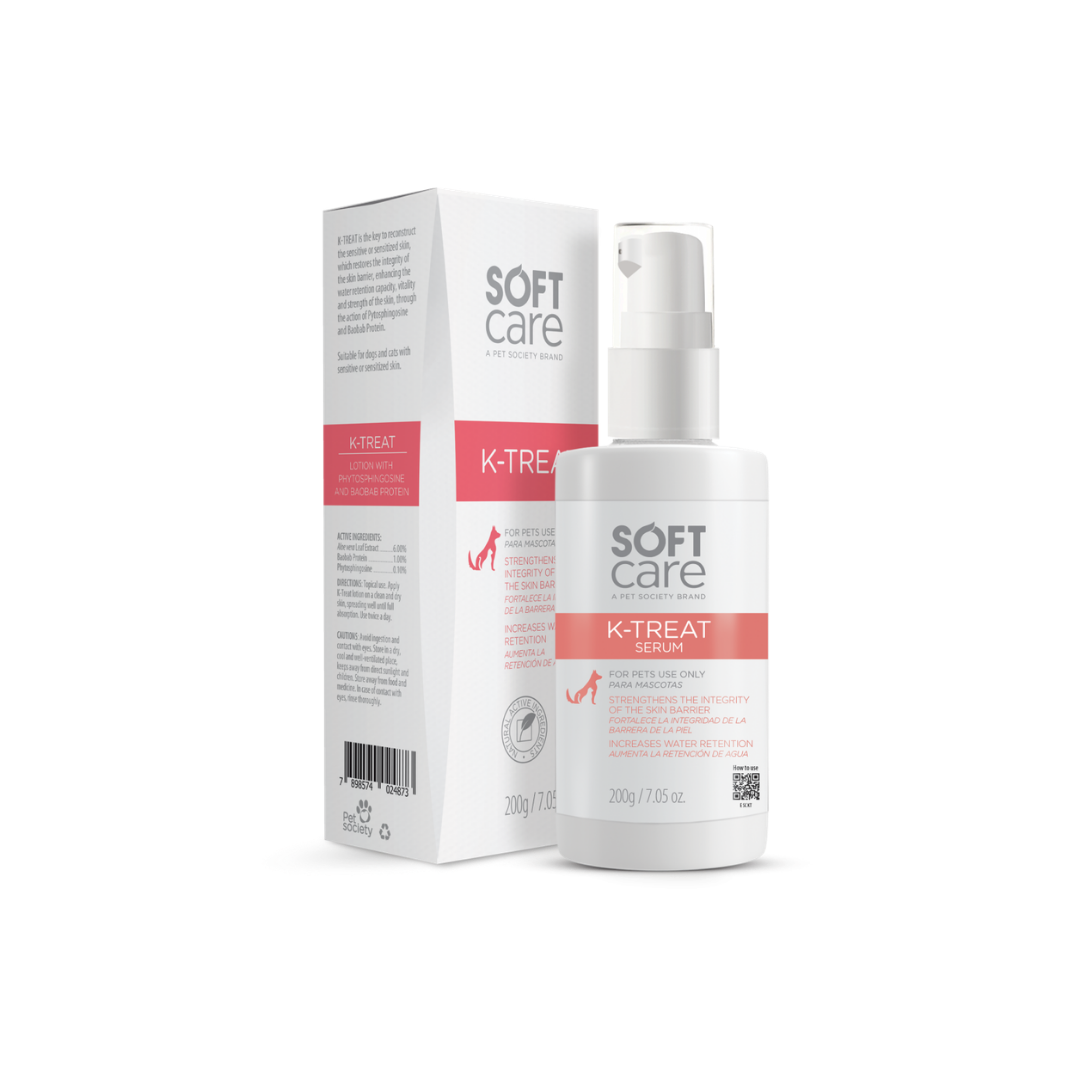 Loción Hidratante para Perros y Gatos Soft Care K-Treat Serum 200 Gr