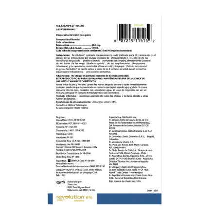 Antiparasitario Revolution Gato 6% (2,6 a 7,5 Kg) - Image 2