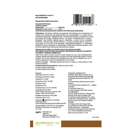 Alternative view of Antiparasitario Revolution Perro 12% (5,1 a 10 Kg)