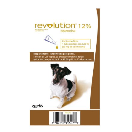 Antiparasitario Revolution Perro 12% (5,1 a 10 Kg)