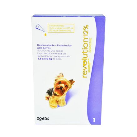 Antiparasitario Revolution Perro 12% (2,6 a 5 Kg)