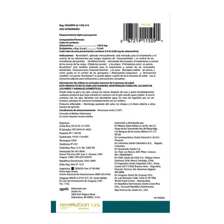 Alternative view of Antiparasitario Revolution Perro 12%  (20,1 a 40 Kg)