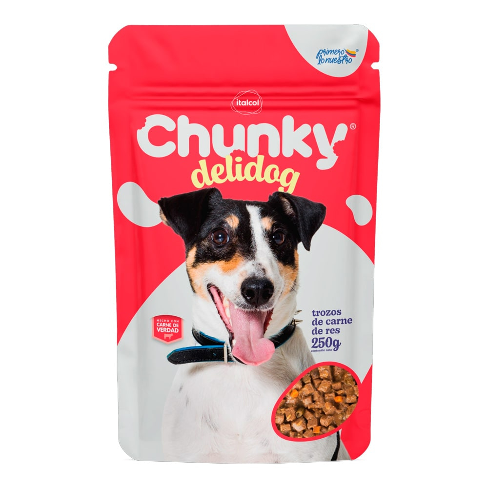 Chunky DeliDog Comida Húmeda Carne De Res