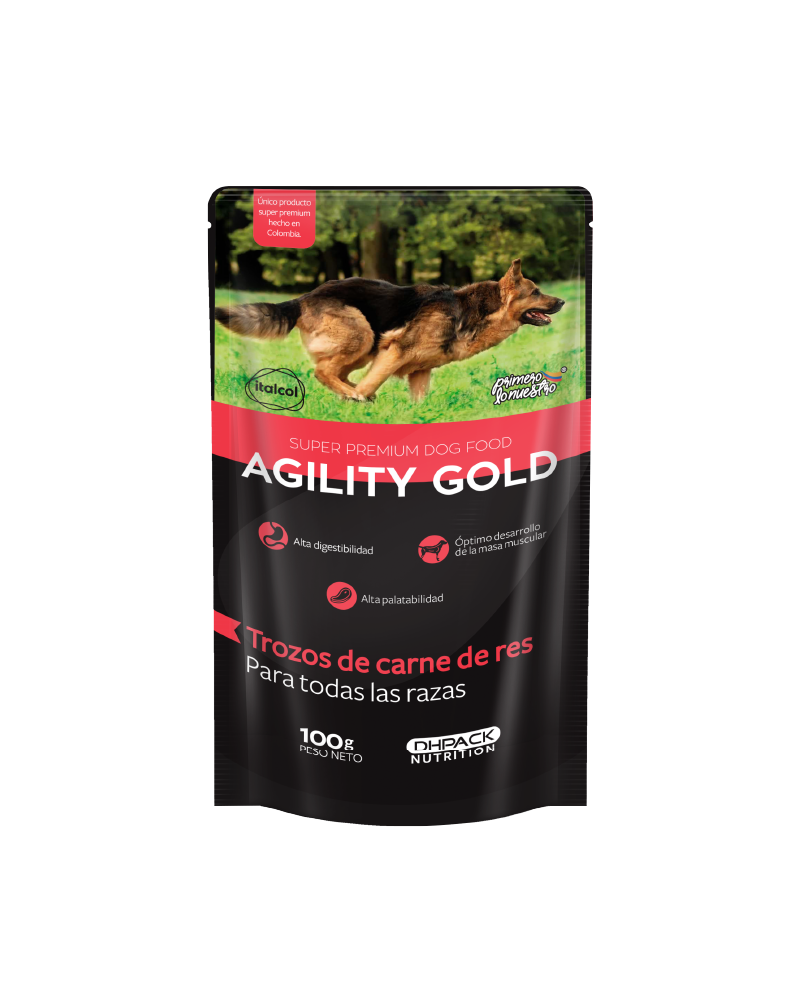 Agility Gold Perros Comida Húmeda Carne de res 100g