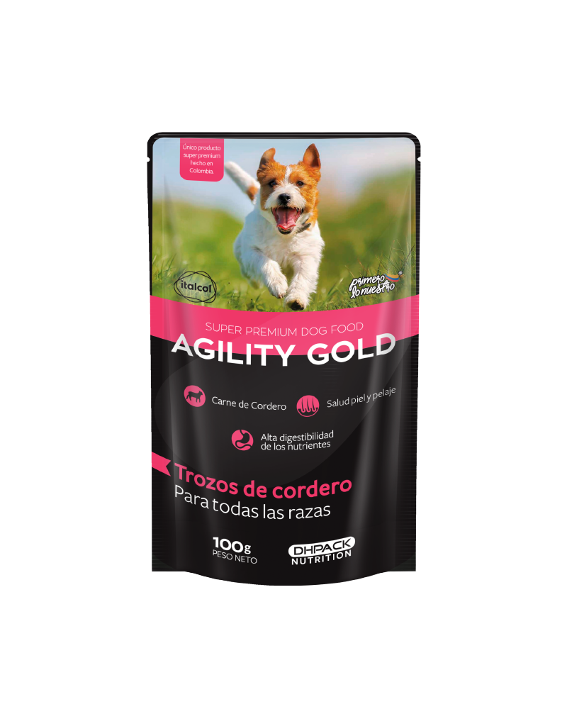 Agility Gold Perros Comida Húmeda Cordero 100g