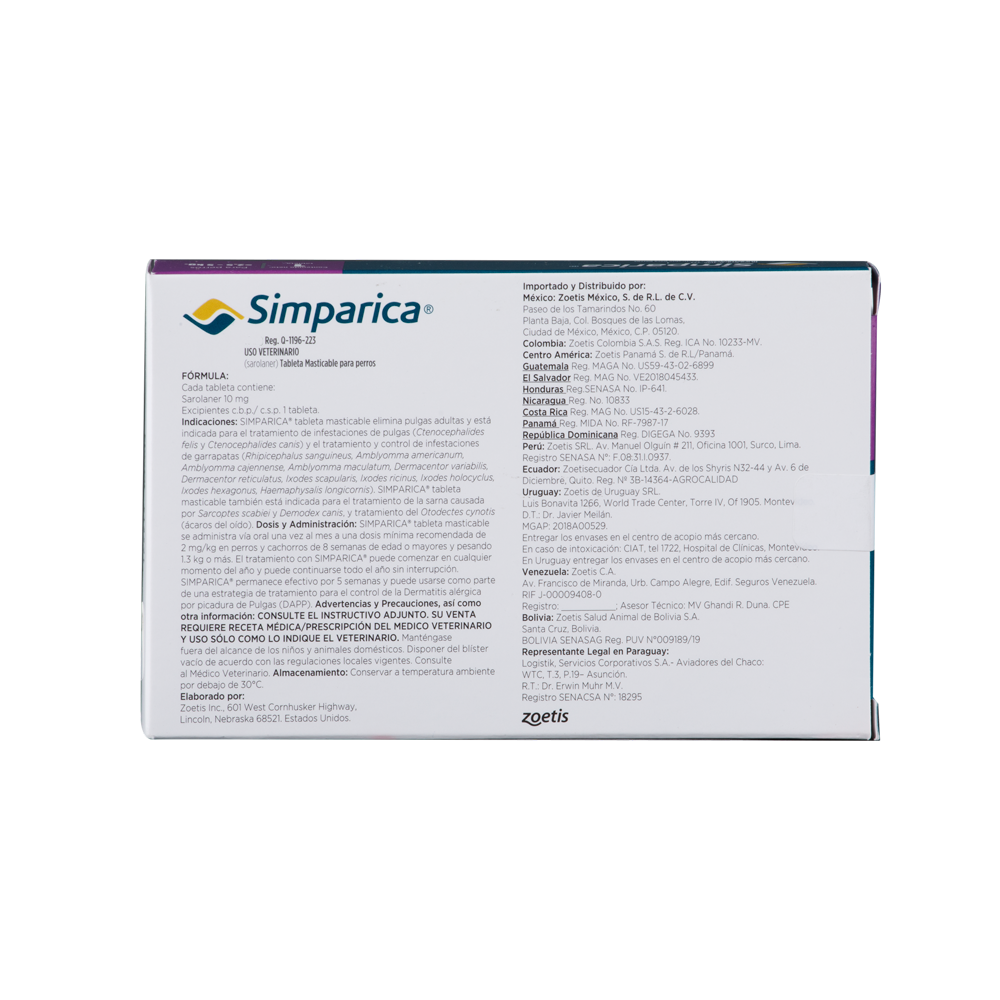 Alternative view of Antiparasitario Externo Para Perro Simparica Caja 1Tableta 10MG