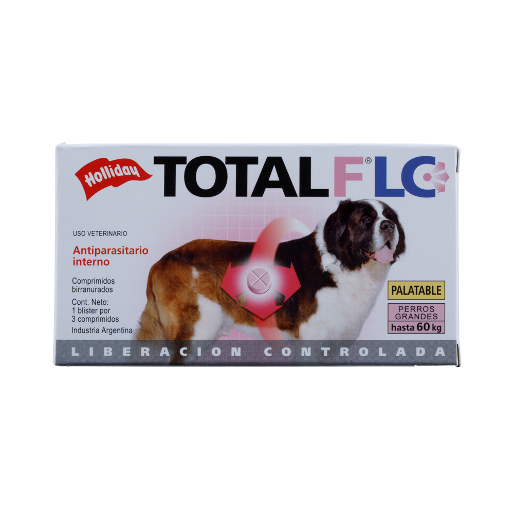 Antiparasitario Interno Total FLC Perro Grande (20,1 a 60 Kg) 3 Tabletas