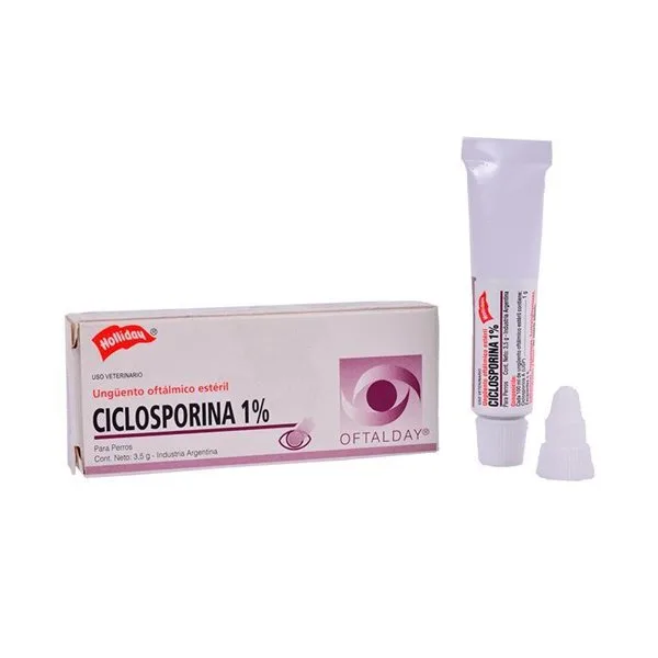 Ciclosporina Ungüento Oftálmico Perro y Gato 1% 3.5mg