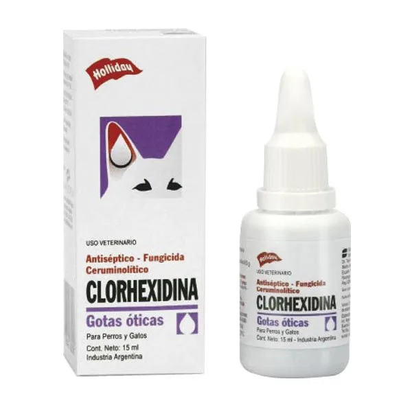 Clorhexidina Gotas Óticas Perros y Gatos 15ml