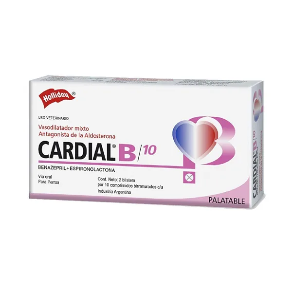 Cardial B Para Perro 10mg 20 Tabletas