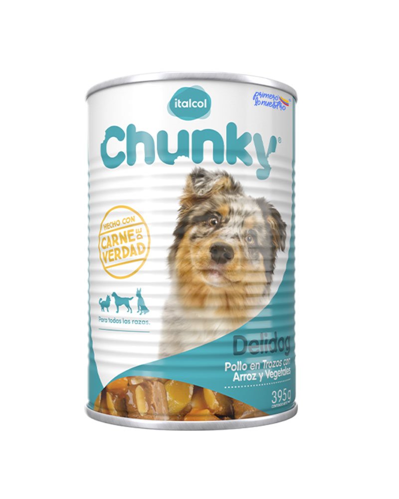 Chunky DeliDog Comida Húmeda Trozos Pollo 395g