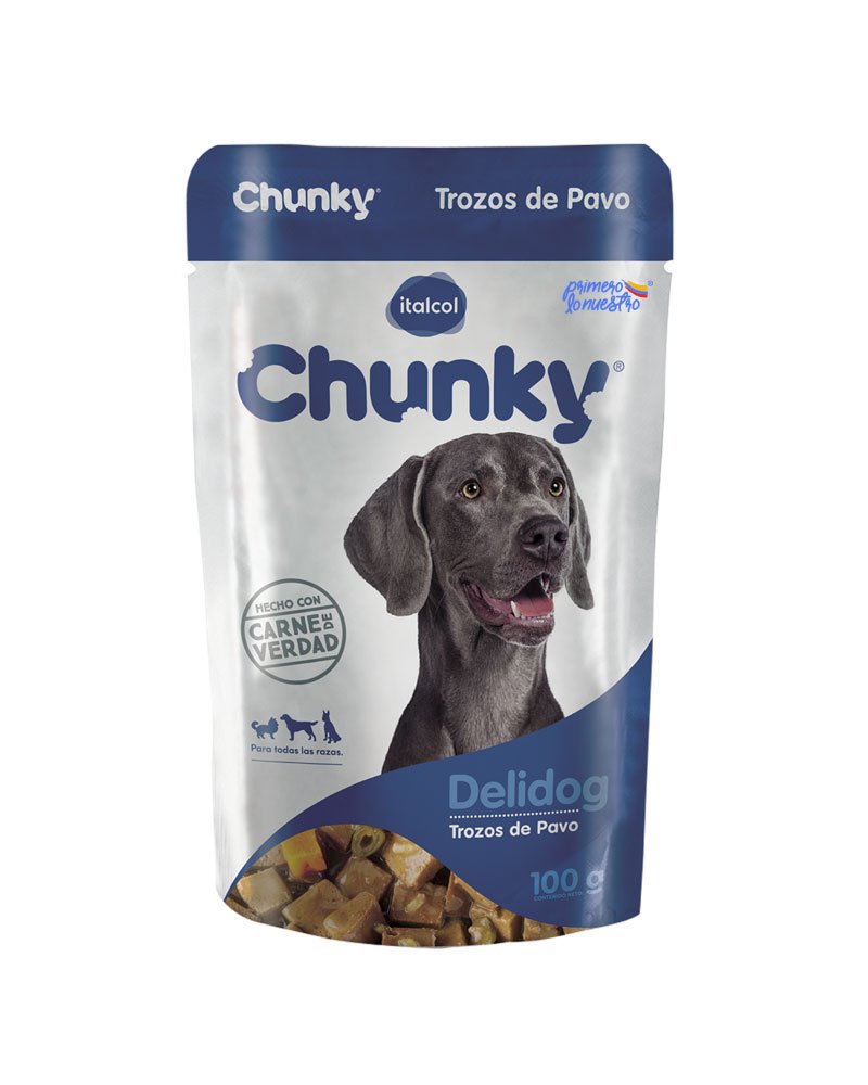 Chunky DeliDog Comida Húmeda Pavo 100g