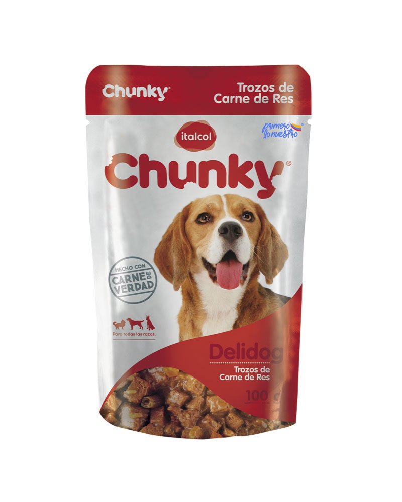 Chunky DeliDog Comida Húmeda Carne de res 100g