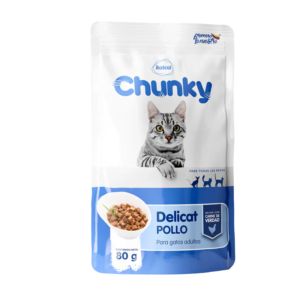 Chunky DeliCat Comida Húmeda Pollo 80g