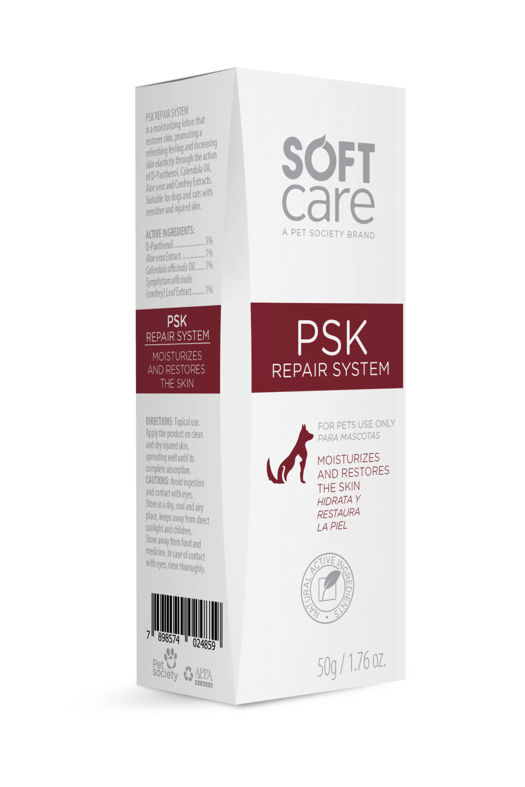 Loción Cicatrizante para Perros y Gatos Soft Care PSK Repair System 50 Gr