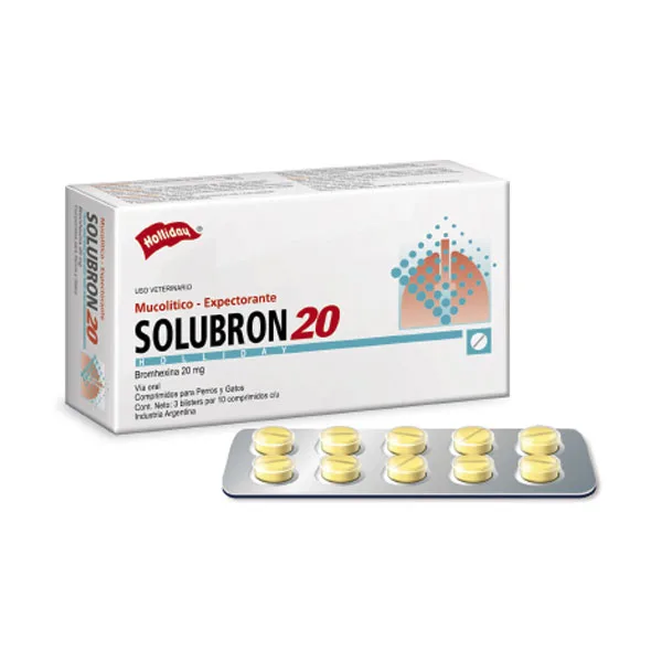 Solubron para Perros y Gatos 20mg Tabletas