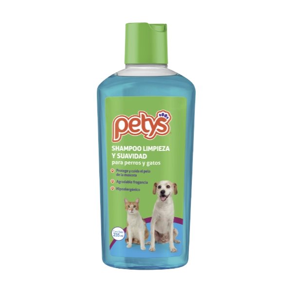 Petys Shampoo para mascotas Limpieza y Suavidad 235ML