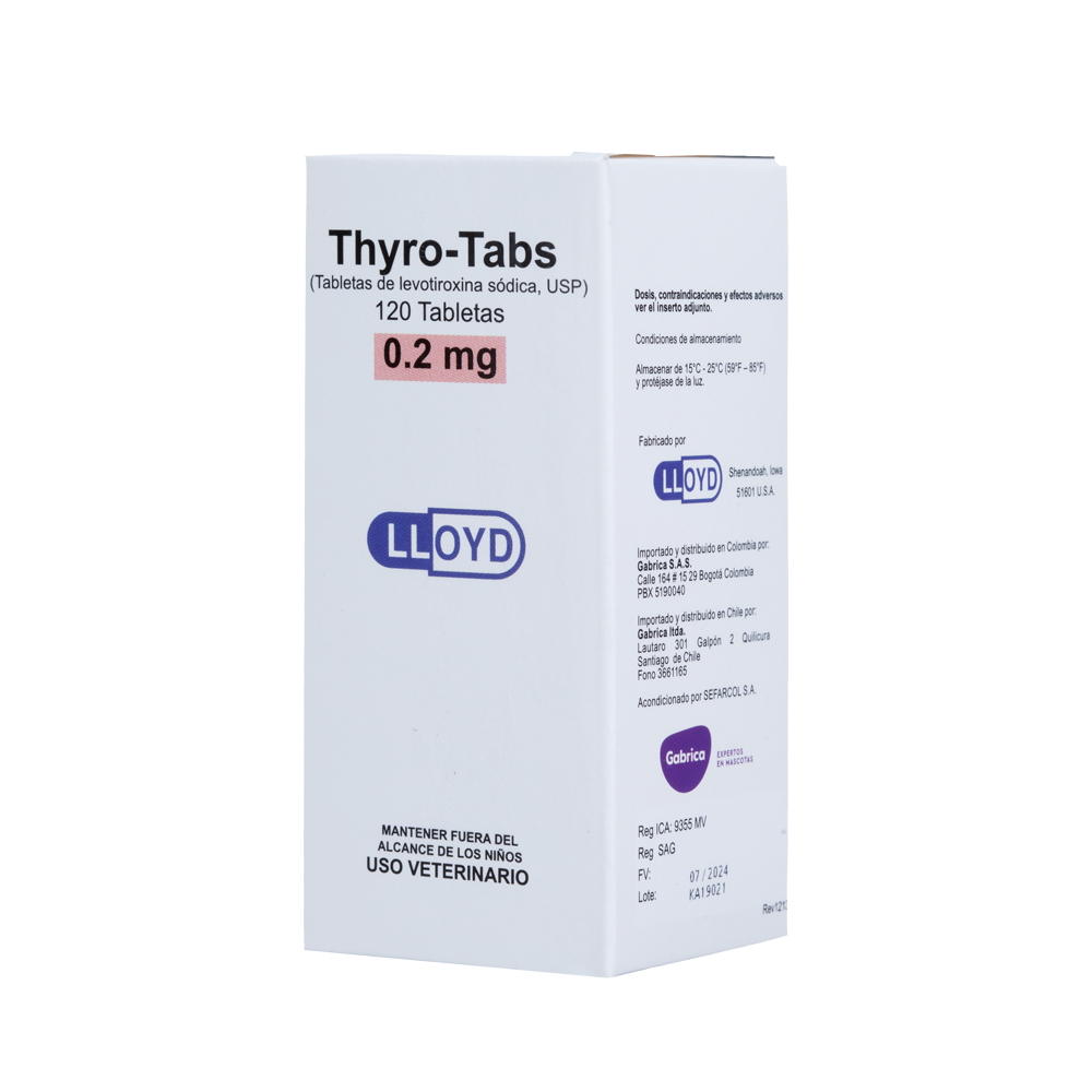 Thyro-Tabs Perros 0,2 mg 120 Tabletas
