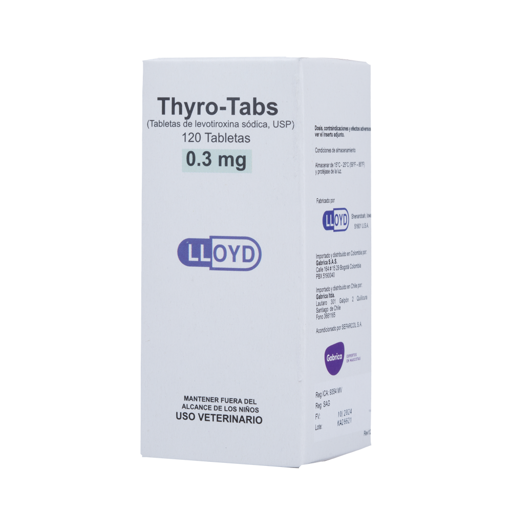 Thyro-Tabs Perros 0,3 mg 120 Tabletas