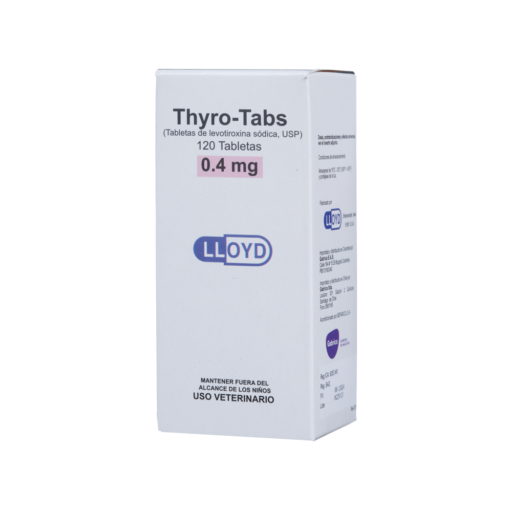 Thyro-Tabs Perros 0,4 mg 120 Tabletas